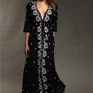 Free People Fable Embroidered Maxi Dress